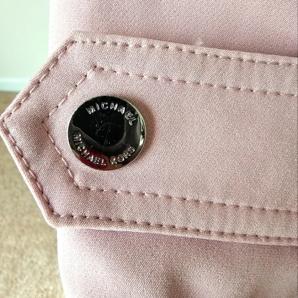 Michael Kors Long Trench Coat in Pink